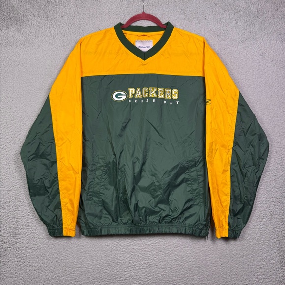 Vintage y2k Reebok Green Bay Packers Pullover Windbreaker - Picture 2 of 4